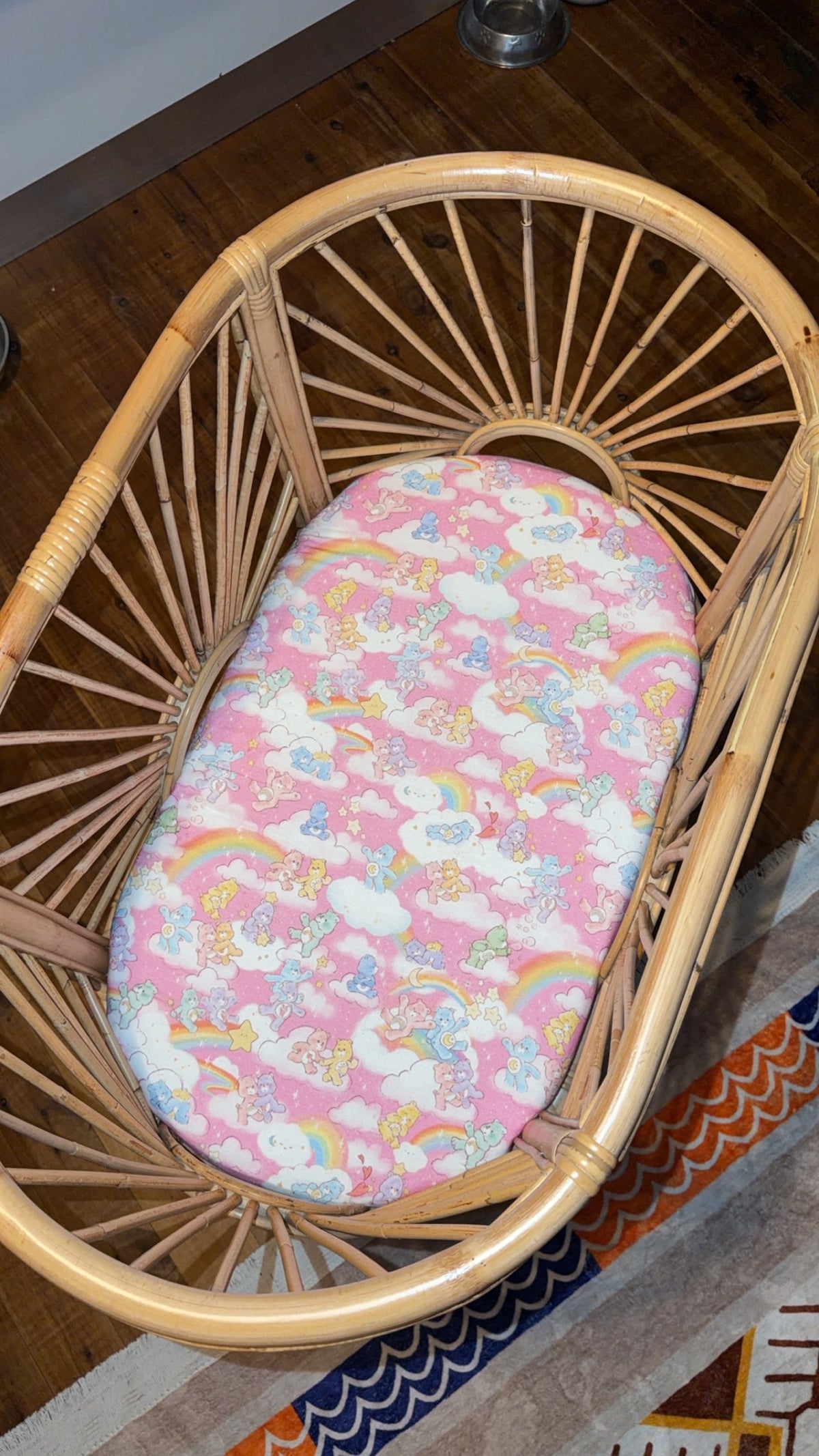 Care Bear Cuddles - Bassinet / Co sleeper fitted sheet