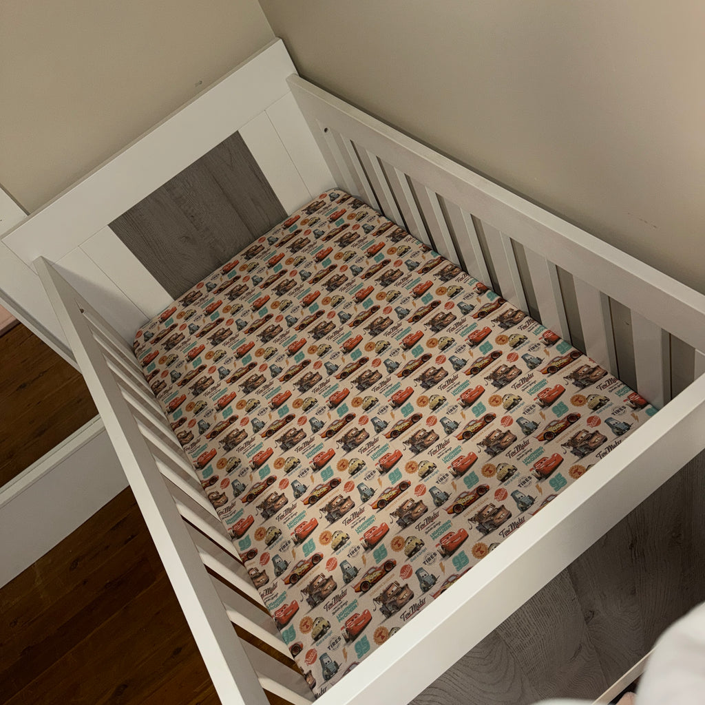 Little Racer Dreams - Cot fitted sheet