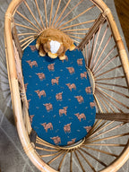 Highland Blue - Bassinet / Co sleeper fitted sheet