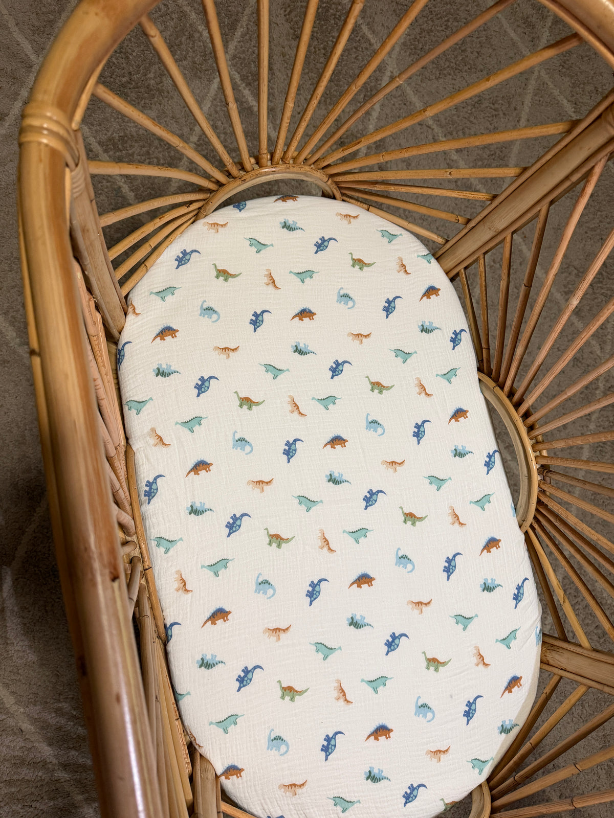 Little Dino Steps - Bassinet / Co sleeper fitted sheets
