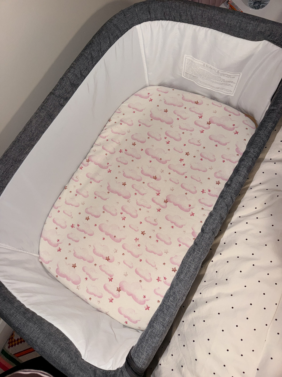 Cuddly Pink cloud - Bassinet / Co sleeper fitted sheets