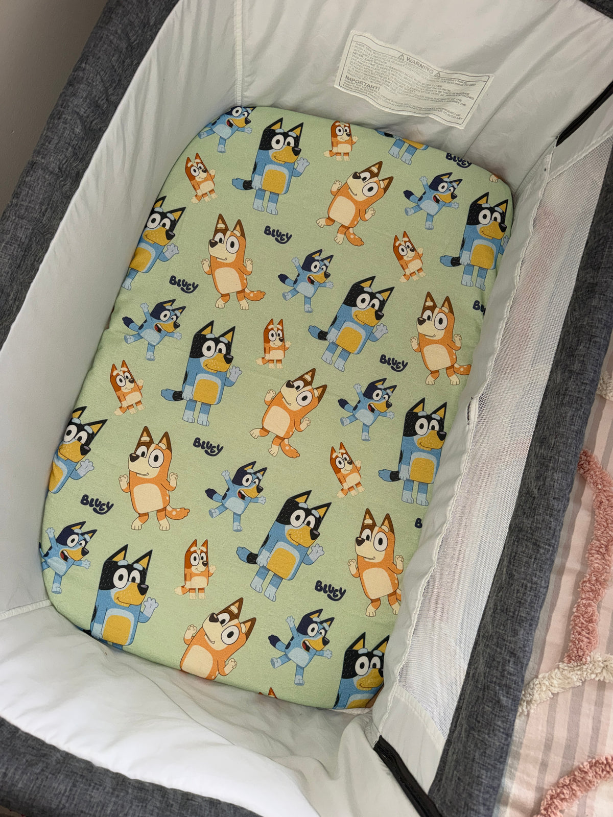 Bluey & Biscuit - Bassinet / Co sleeper fitted sheets