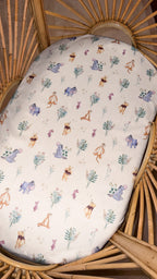 White soft Winnie the pooh - Bassinet / Co sleeper fitted sheet
