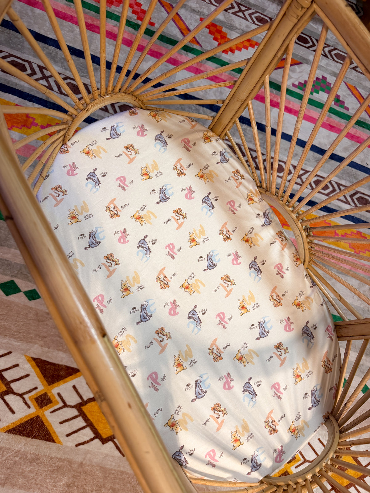 Hundred Letters - Bassinet / Co sleeper fitted sheet